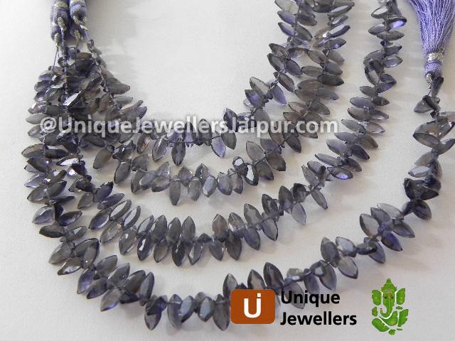 Iolite Cut Marquise Beads